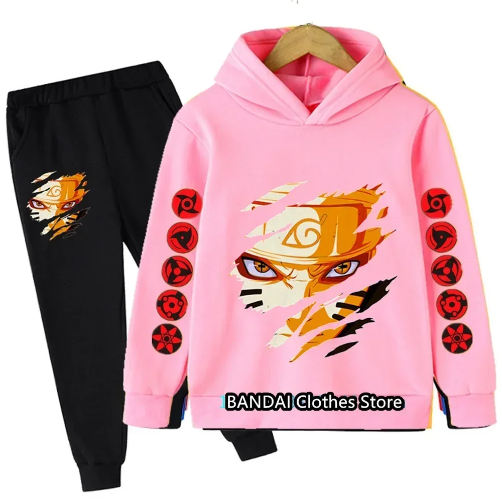 Модный комплект с капюшоном Наруто в японском стиле детская одежда для мальчиков