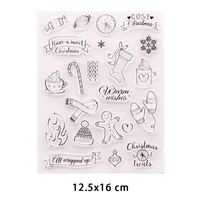 new arrival christmas clear stamps for diy scrapbooking crafts stencil fairy rubber stamps card making photo album decoration