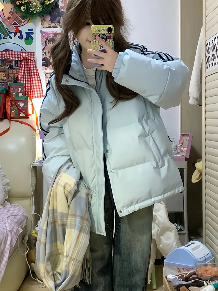 Classic Biao‍Ma down Jacket Cotton-padded Clothes Women Winter 2024 New Loose Casual All-matching Couple Winter clothes Cotto...