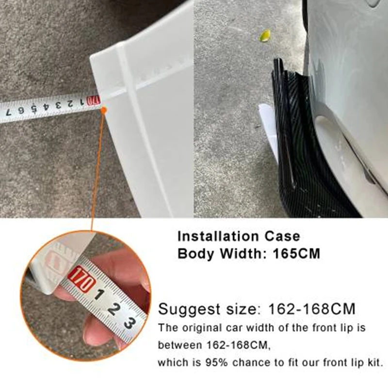 Универсальный автомобильный передний бампер комплект для губ спойлер черная