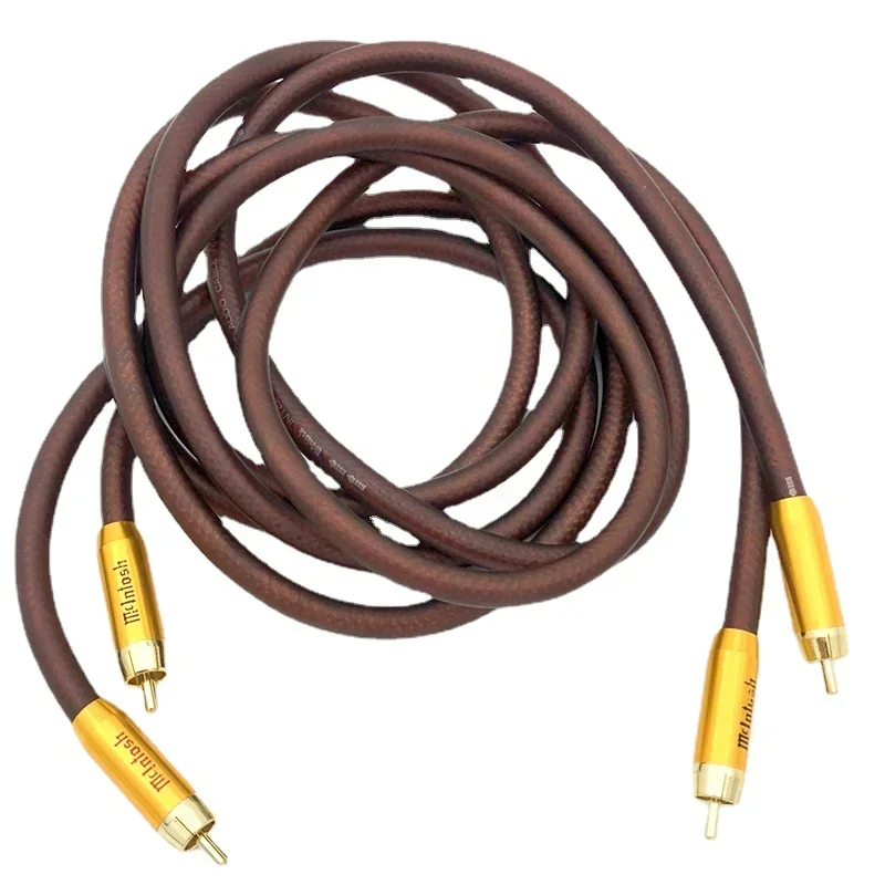 Фото Кабель McIntosh RCA, позолоченный штекер 2RCA к 2RCA, чистая медь, Hi-Fi аудиосигнал, усилитель, соединительный кабель CD №2