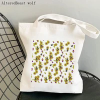 women shopper bag intersex pride bees kawaii bag harajuku shopping canvas shopper bag girl handbag tote shoulder lady bag