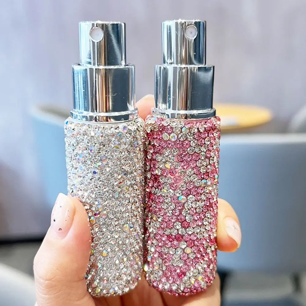 

10ml Perfume Refill Bottles Mini Refillable Spray Jar Scent Pump Empty Diamond-encrusted Atomizer Portable Cosmetic Container