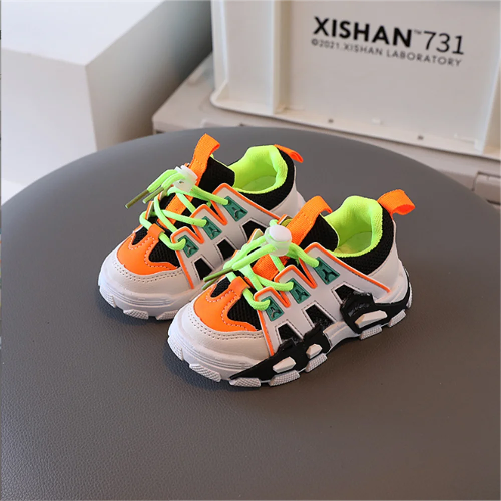 

2023 Soft Bottom Running Shoes for Boys Baby tennis Shoes Girls New School Student Sports Shoes Children Sneakers