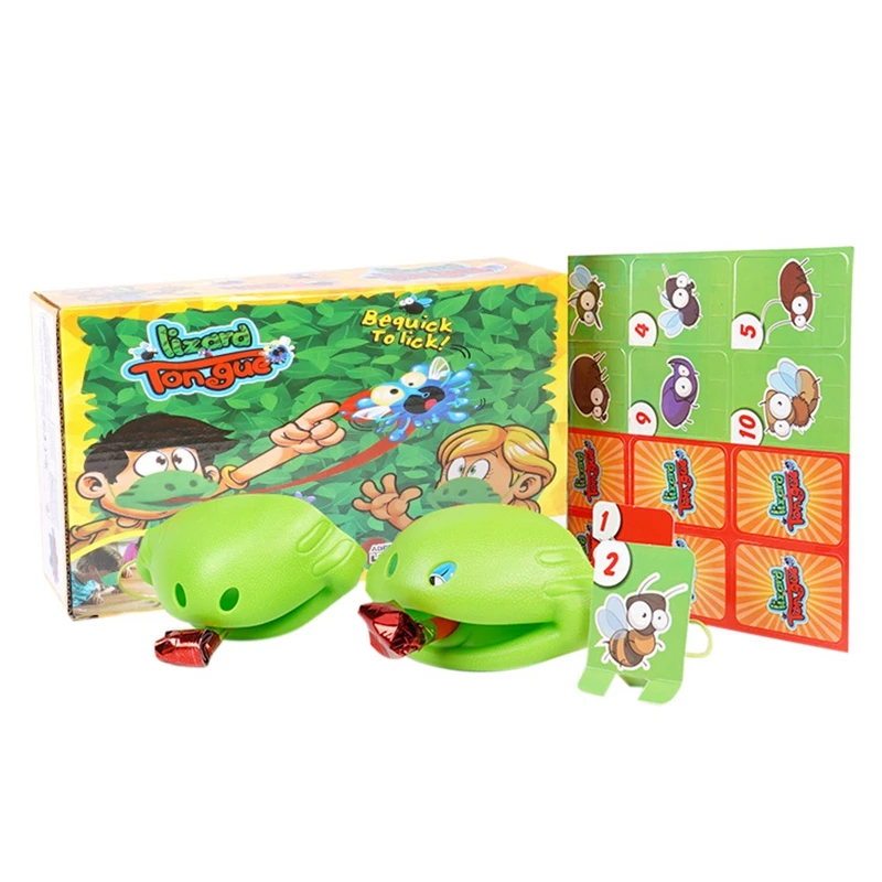 

Маска хамелеон, раскачивающийся язык, лижущая карточка, Детская модель, игрушка для вечерние, веселая настольная игра, игрушка