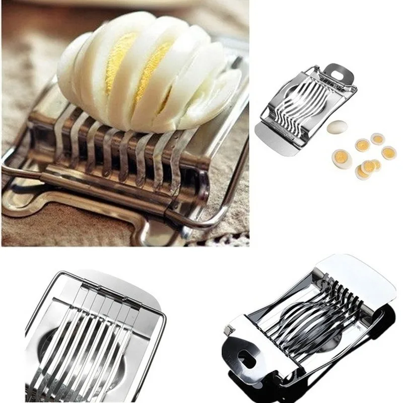 

Household Portable Stainless Steel Home Kitchen Egg Cutter Wire Egg Slicer For Hard Boiled Eggs Kitchen Tool Gadgets Accessories