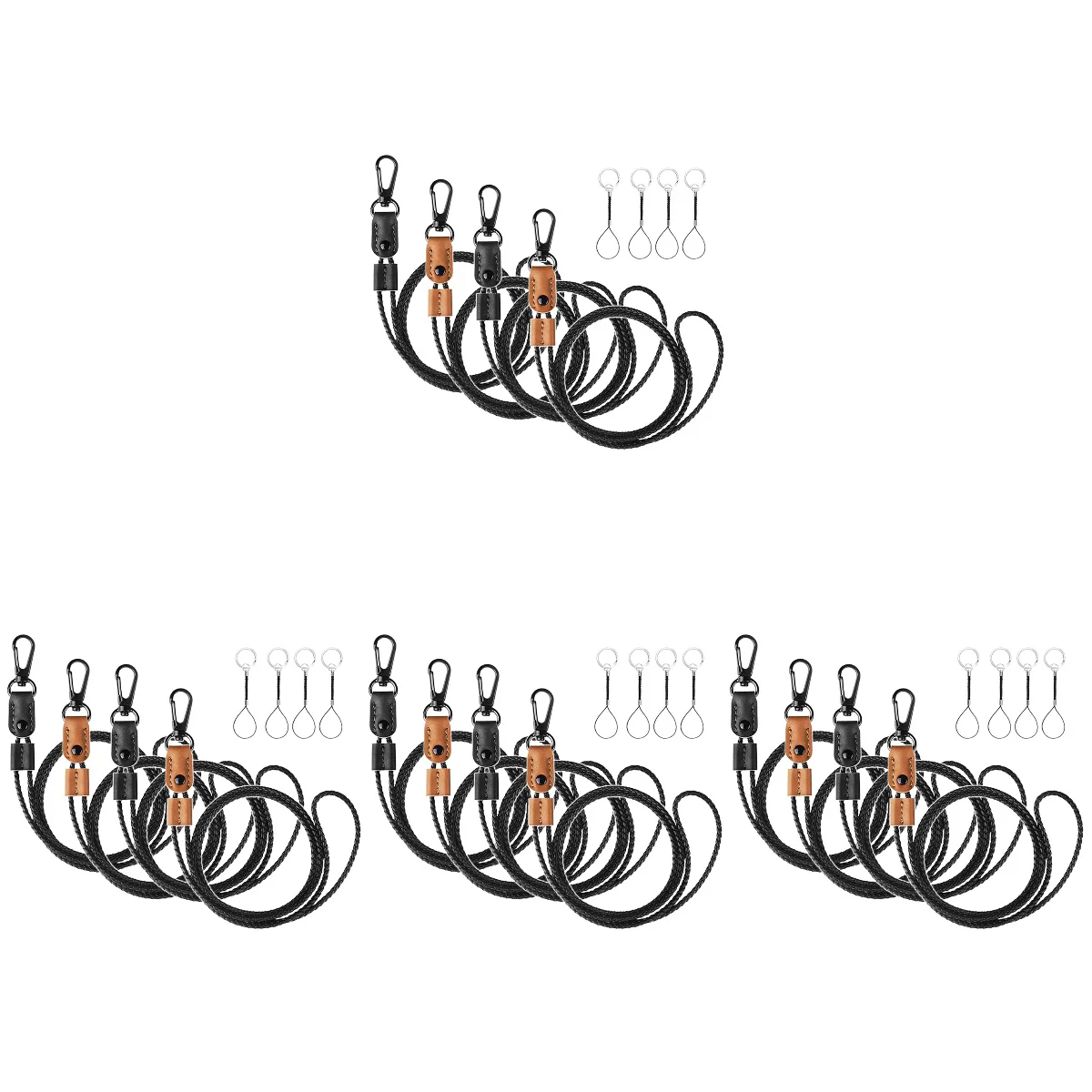 

16 Sets of Portable Lanyards Convenient Key Chains Hanging Ropes Knitting Key Chains