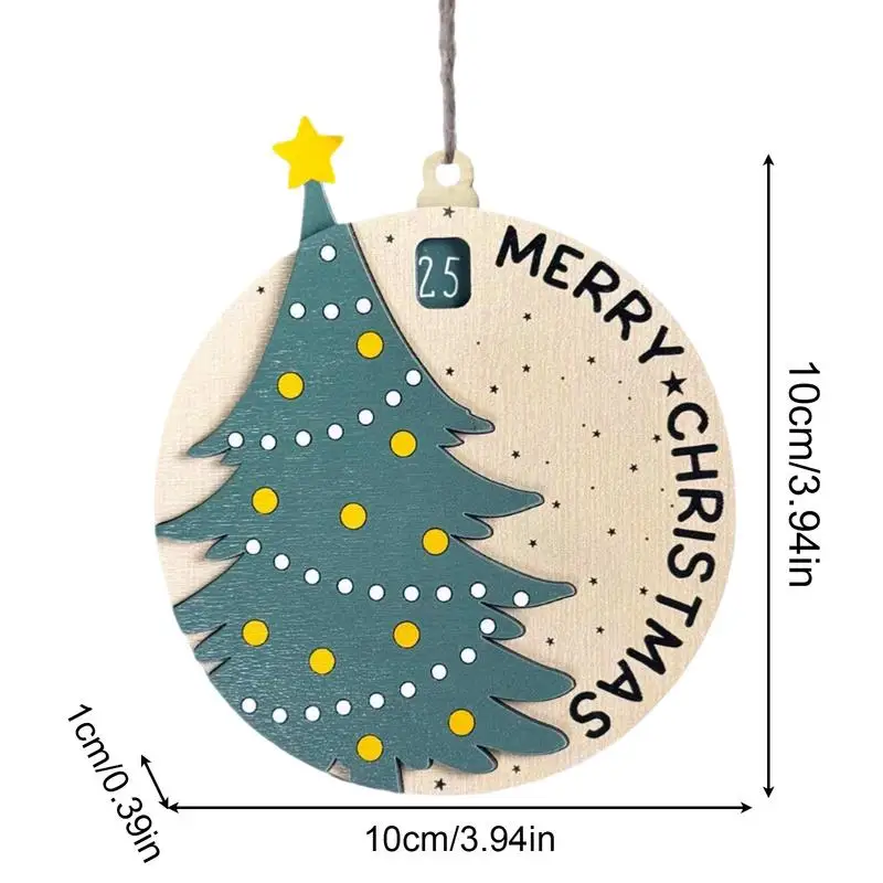 Рождественский календарь обратного отсчета орнамент 3D украшение для