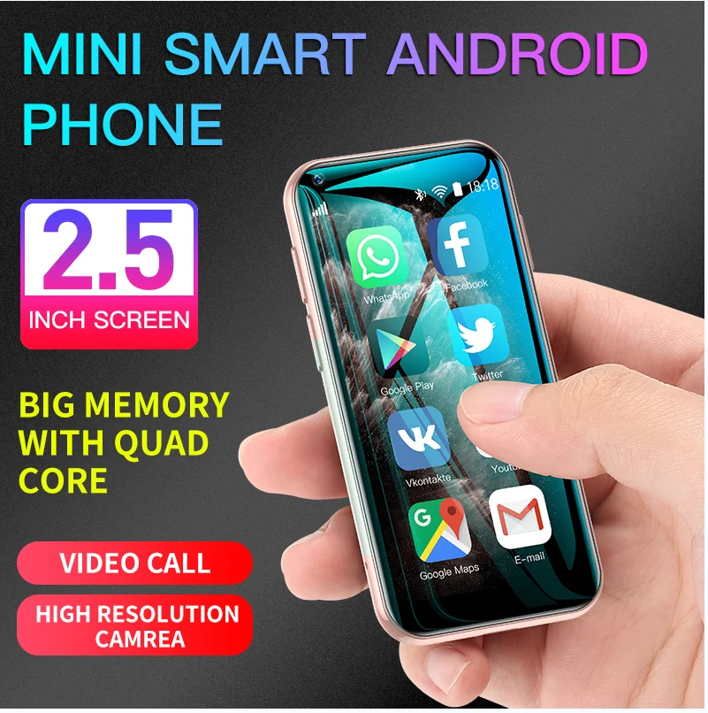 SOYES XS11 Android 6.0 Mini Cellphone 3D Glass Slim Body Dual Sim 1GB 8GB Quad Core 1000mAh Google Play Market Cute Smartphone
