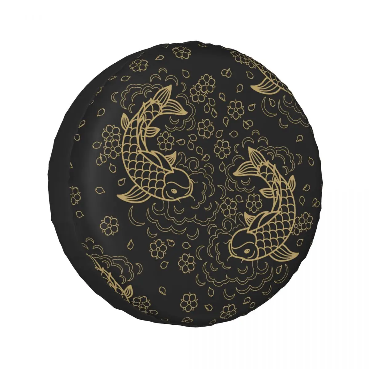

Car Wheel Tyre Cover 13/14/15/16 Inch Koi Fish Spare Tire Cover Case Soft Protector Pouch Car Accessories