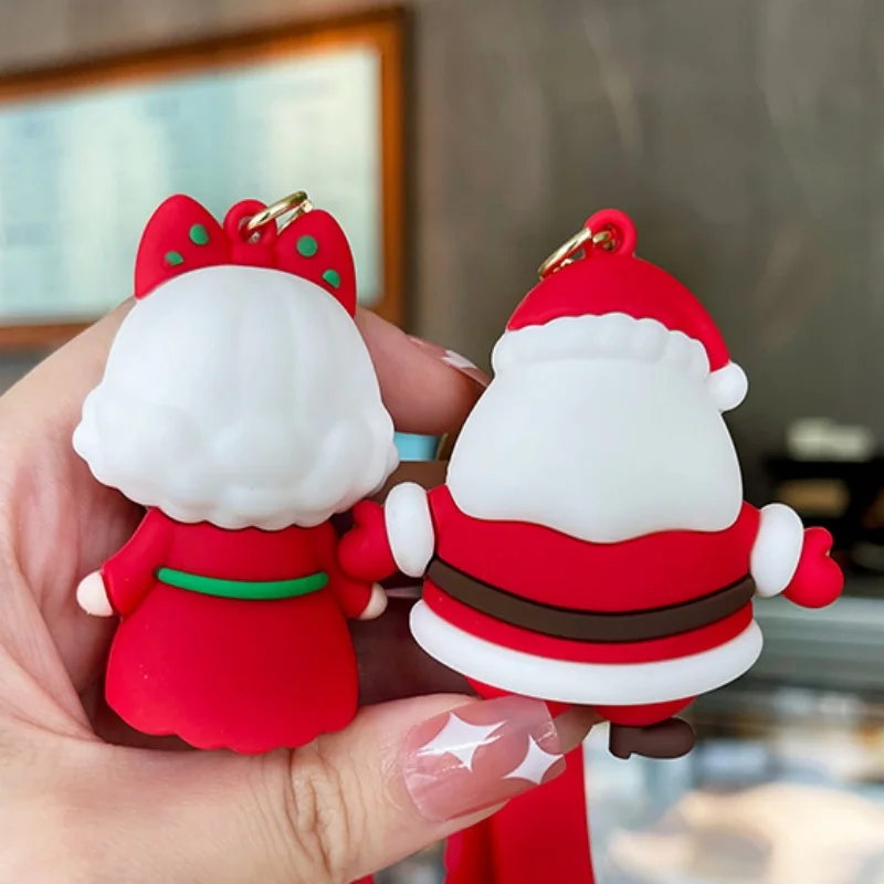 Рождественский брелок-подвеска Санта-Клаус мультяшная пара креативный милый