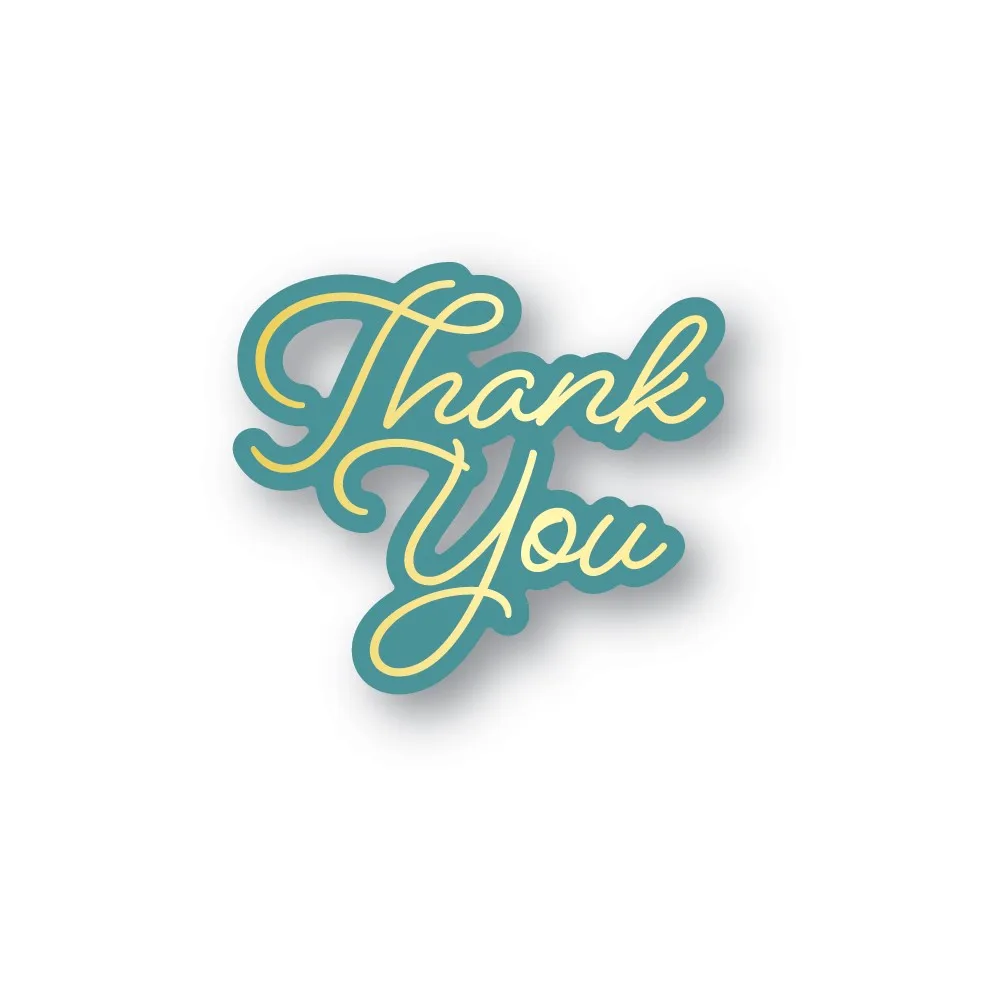 

2022 New Thank You Scripts Metal Cutting Dies and Hot Foil Diy Scrapbooking Greeting Cards Album Paper Decor Embossing Molds