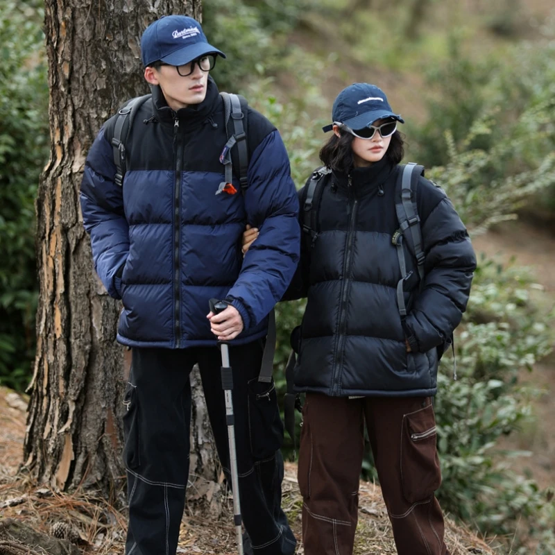 Зимняя куртка-пуховик для мужчин и женщин корейская парная парка унисекс