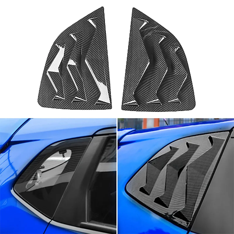 

Carbon Fiber Car Side Vent Window Louver Shutter Covers Trim for Honda Fit Jazz 2015-2019 Window Louvers Scoop Cover