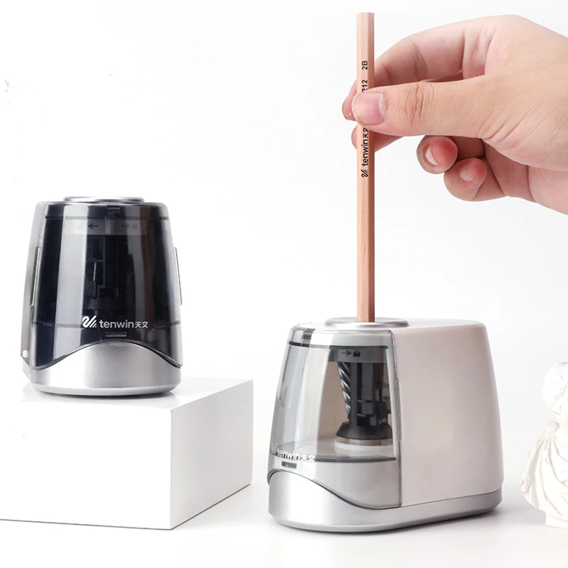 Tenwin Stationery Automatic Pencil Sharpener Electric Cute Battery USB for Kids Children Heavy Duty | Канцтовары для офиса и