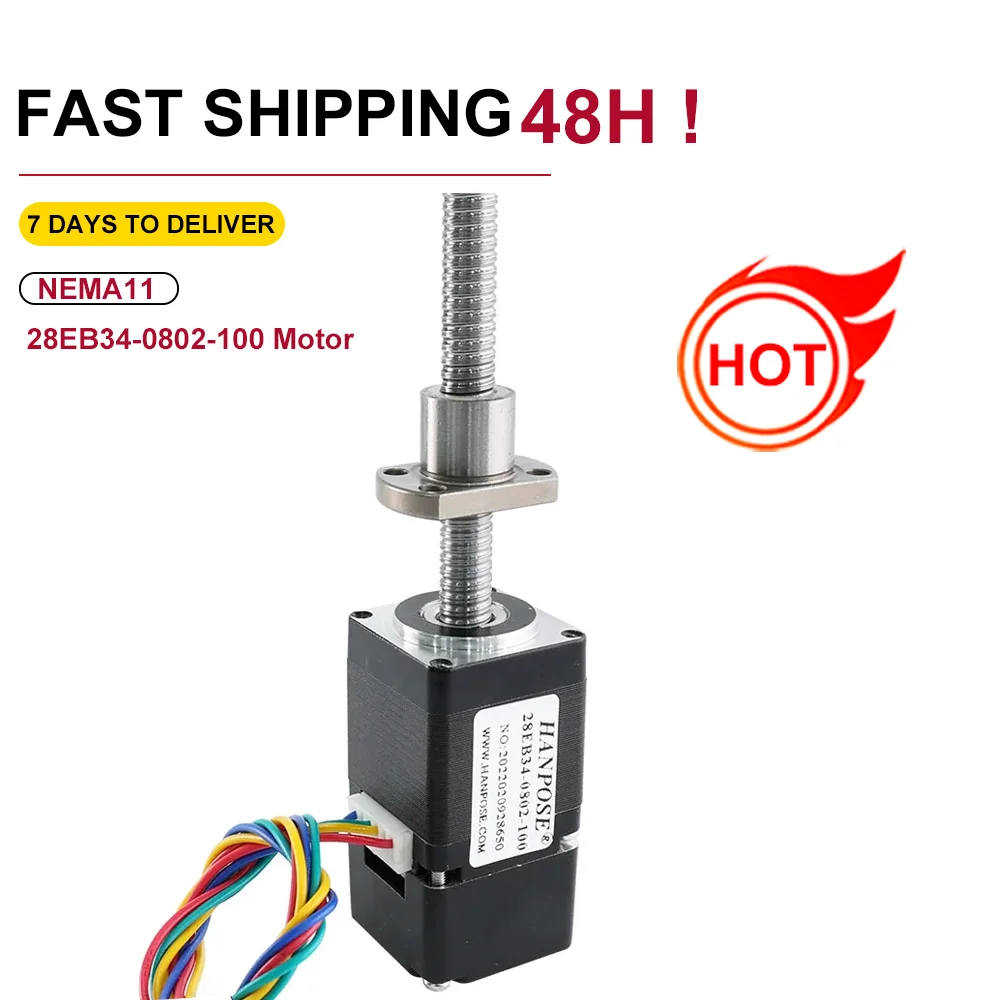 28 шаговых двигателей NEMA11 шариковый винтовой двигатель с замкнутым контуром