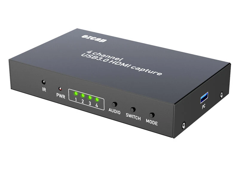 Фото Ezcap264 4x1 HDMI Multi-Viewer 4-канальный переключатель HD 1080P 60fps USB 3.0 Карта видеозахвата Коробка для записи игр ПК Прямая трансляция №3