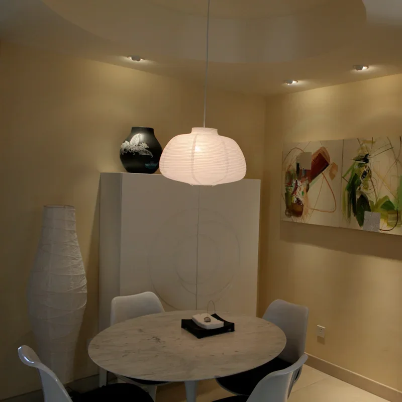 Японская бумажная люстра сферические подвесные светильники из белой бумаги в