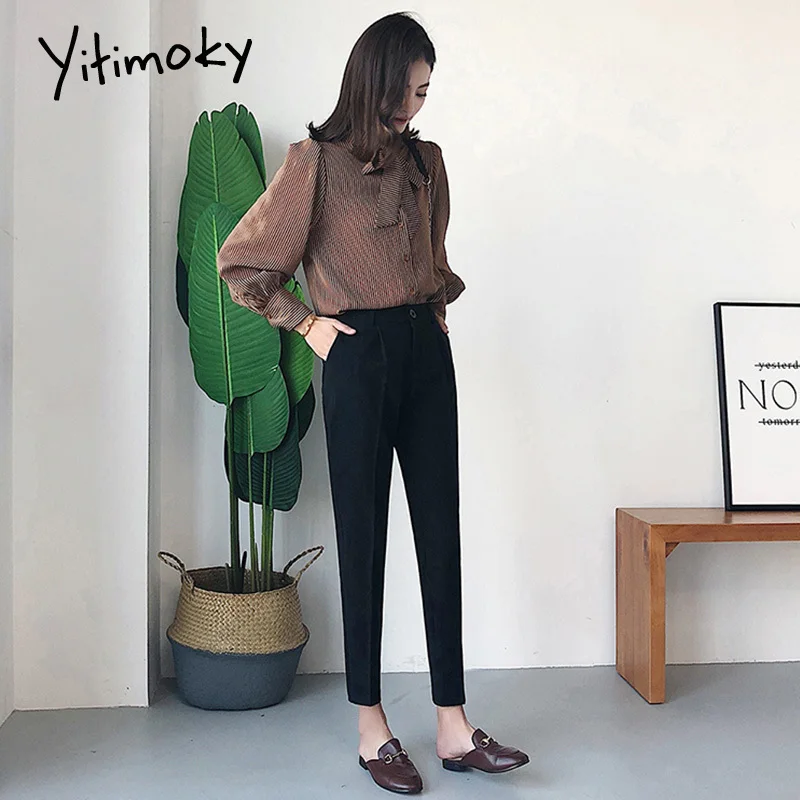 Yitimoky женские штаны костюм брюки для женщин размера плюс 3XL офисные дамские