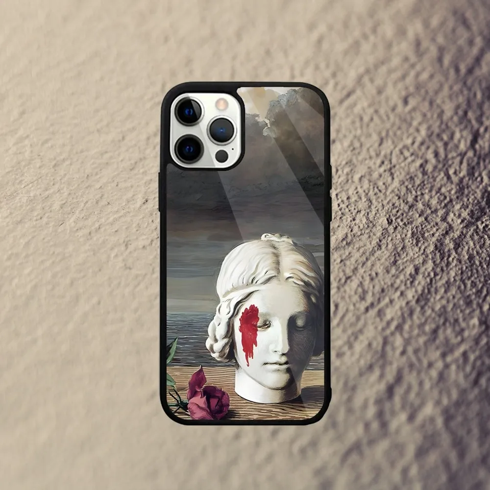 R-Rene Magritte художественный чехол для телефона iPhone 15 14 13 12 11 Plus Pro Max Mini Magsafe Магнитная