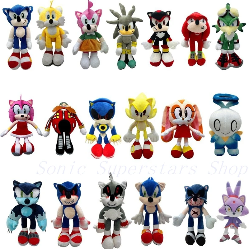 Фото Sonic Game Character Series 30 см Sonic Amy Doll Machine Doll EXE Hell Tails Luki Green Jett Pixie Аниме Плюшевая кукла Детские подарки №1