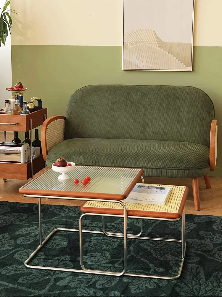 Угловой чайный столик для гостиной комбинированный стол Muebles