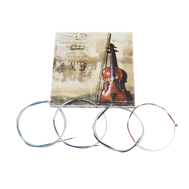 

Wholesale of Aston Villa Violin Strings AV12 German Silver Wrapped String Playing Violin Sets String Instrument Accessories