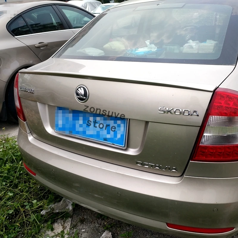 Подходит для Skoda Octavia 2006-2014 лет спойлер спортивный АБС-пластик углеродное волокно