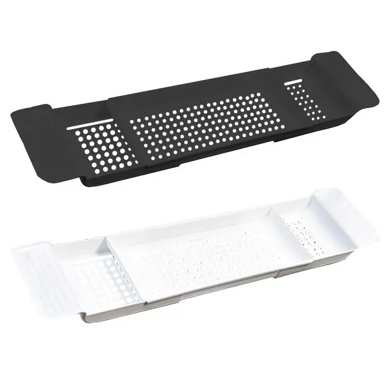 

Multi-Function Retractable Bathtub Storage Rack Bath Tray Shelf Tub Towel Storage Shelf Kitchen Sink Drain Holder