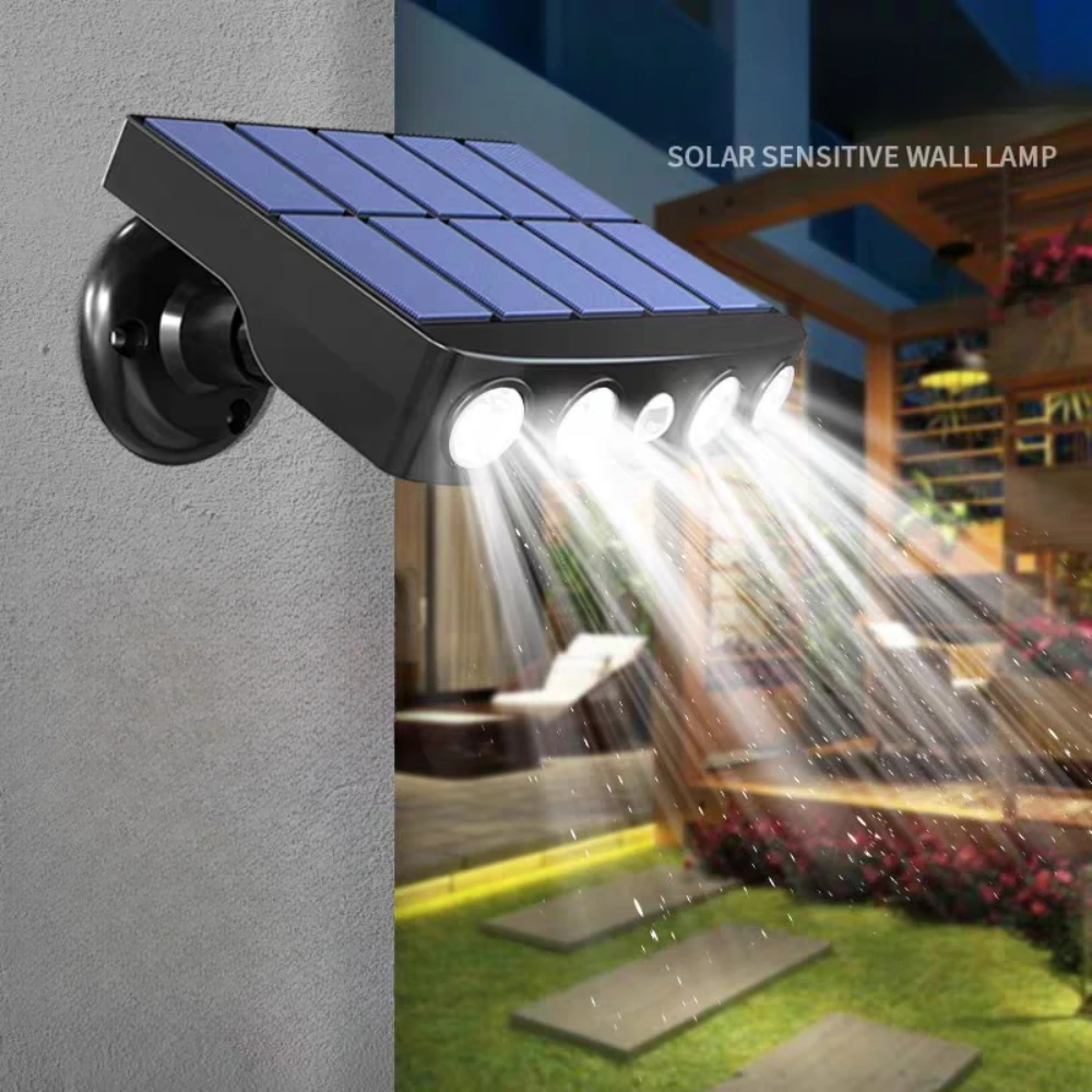 

Solar Led Street Light Outdoor Fences Wall Lamp Motion Sensing IP65 Waterproof Led Light For Decor Patio And Garden