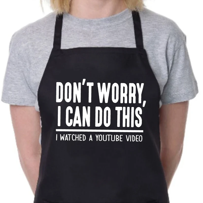 

Don't Worry I Can Do This Grill Apron BBQ Apron Gifts for Dad Funny Apron Funny Father's Day Gift Aprons for Woman