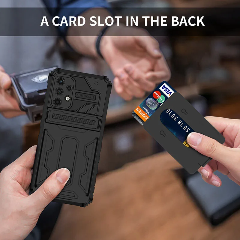 

King Kong Card Bag Holder Phone Case for Samsung A32 A52 A42 A31 A72 A22 A12 5G 4G S20 S21 FE Plus Note 20 Uitra A20S A21S Cover