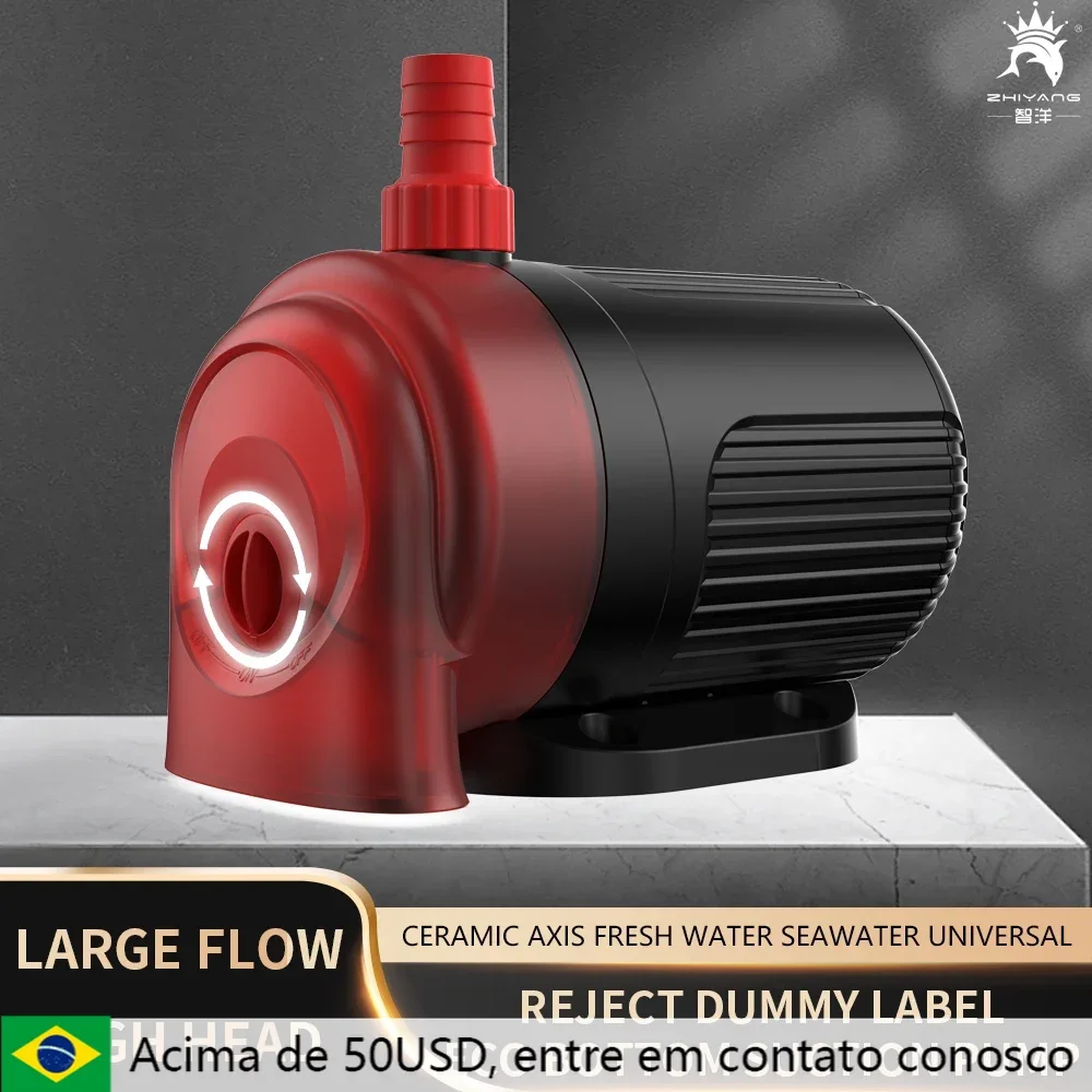 

110V 220V Low Water Pump Bottom Suction Fish Tank Pump Aquarium Circulation Pump Ceramic Shaft Ultra Quiet Water Flow Adjustable