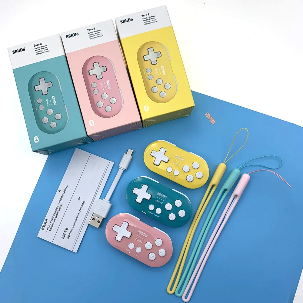 8BitDo ZERO 2 Bluetooth-com Mini Gamepad for Nintendo Switch NS NX Raspberry Pi Windows PC MAC IOS Android Zero2 Edition |