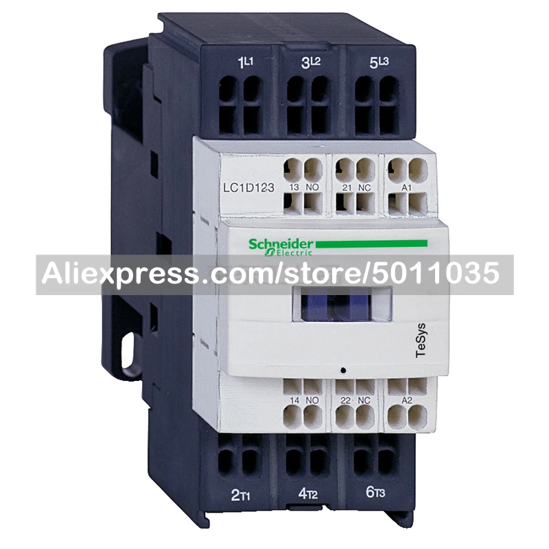 

LC1D093P7 Schneider Electric imported TeSys D series three-pole AC contactor, 9A, 230V, 50/60Hz, spring terminal; LC1D093P7