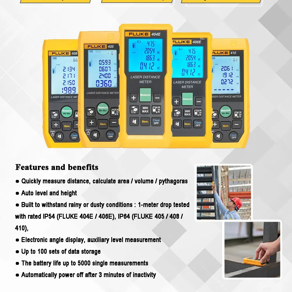 

Дальномер лазерный Fluke 404E 406E, 40/50/60/80/405 м