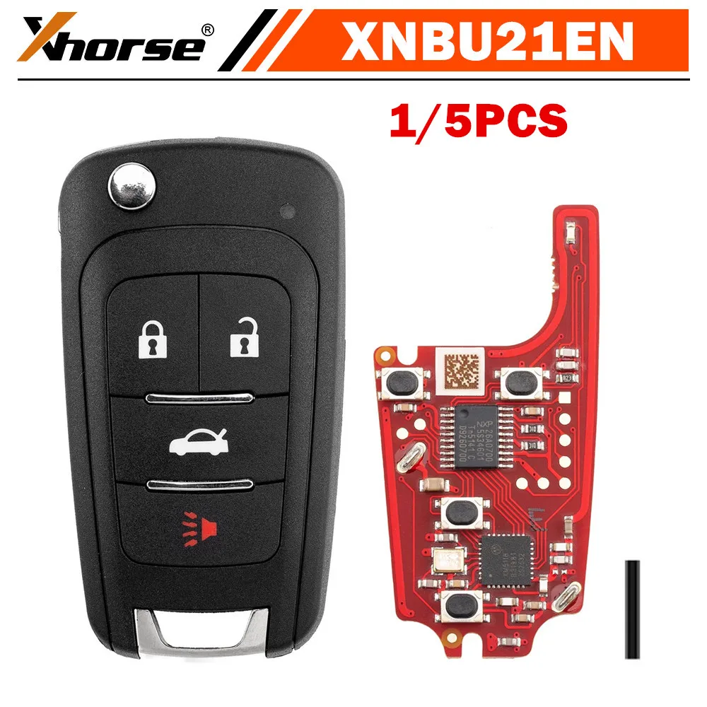 

1/5 шт. XHORSE XNBU21EN/XNBU01EN VVDI для GM, универсальный выкидной ключ-пульт с 4 кнопками
