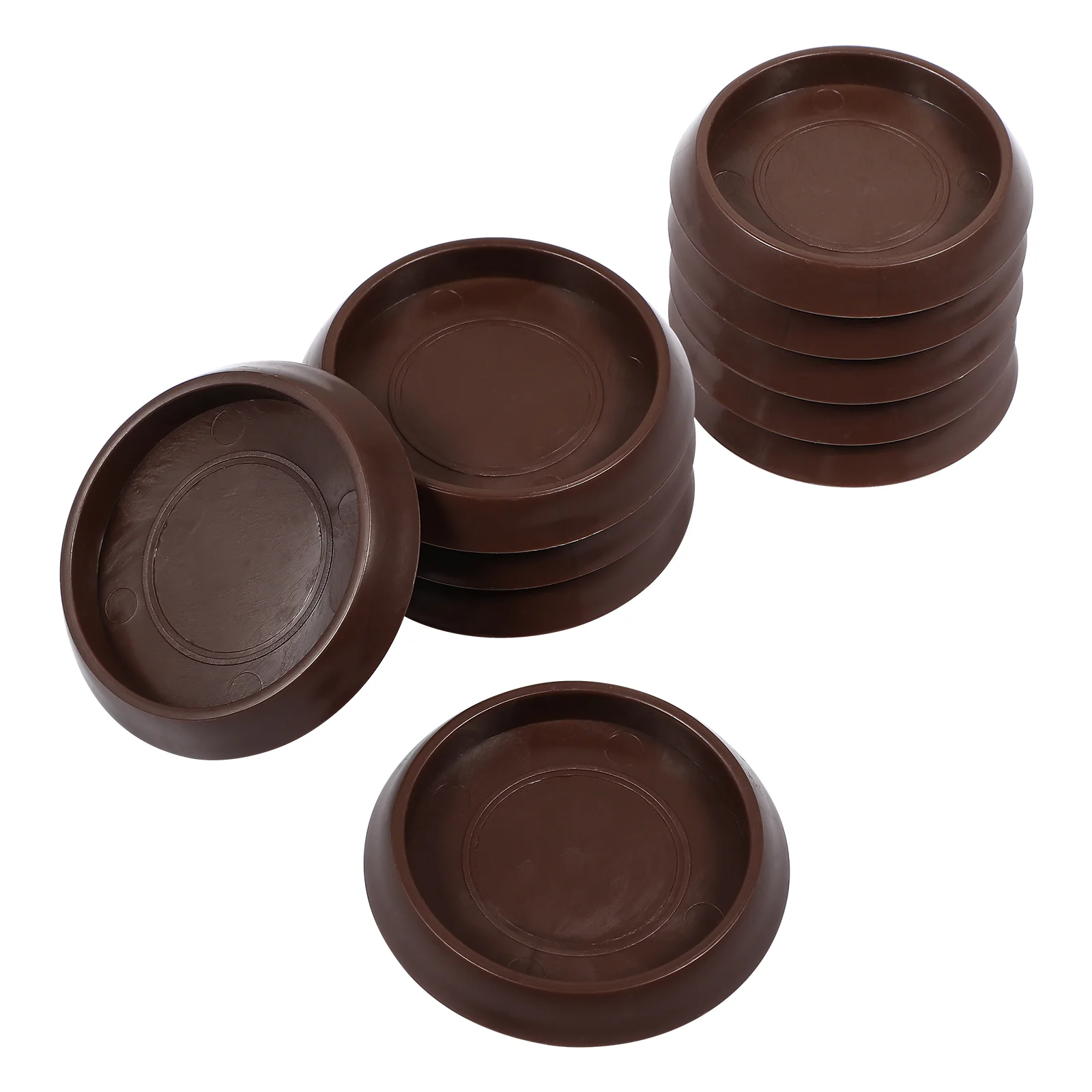 

10 Pcs Caster Cup Furniture Floor Cups Chair Stoppers Nonslip Medallion Rug Anti- Wheel Grippers Brown Rug Sofas