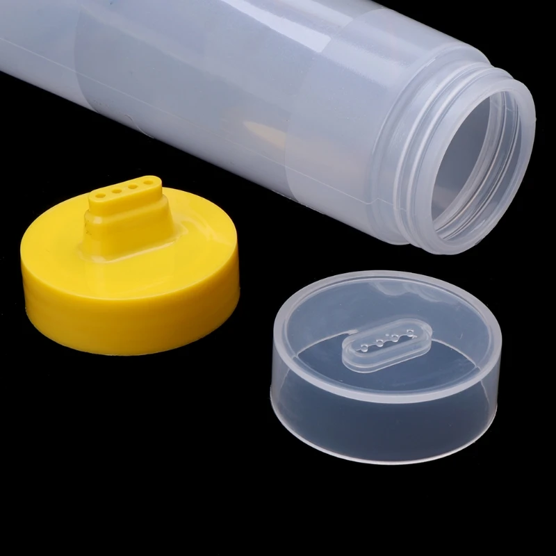 Пластиковая бутылка для салата с 4 отверстиями диспенсер специй кетчуп горчица |