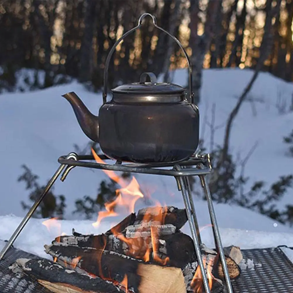 Foldable Campfire Stand Camping Bonfire Cooking Holder Ultralight Portable Outdoor Picnic Rack Alcohol Stove Pot Burner Racks