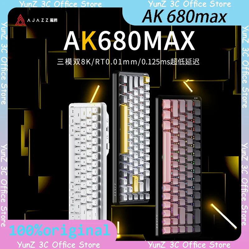 Магнитная клавиатура AJAZZ AK680max беспроводная механическая для экзамена третий RGB 8K