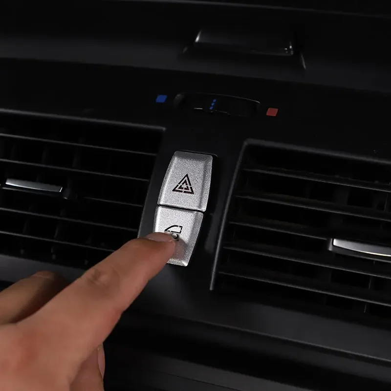 Для BMW X3 E83 2006-2010 серебристые кнопки из алюминиевого сплава для передней