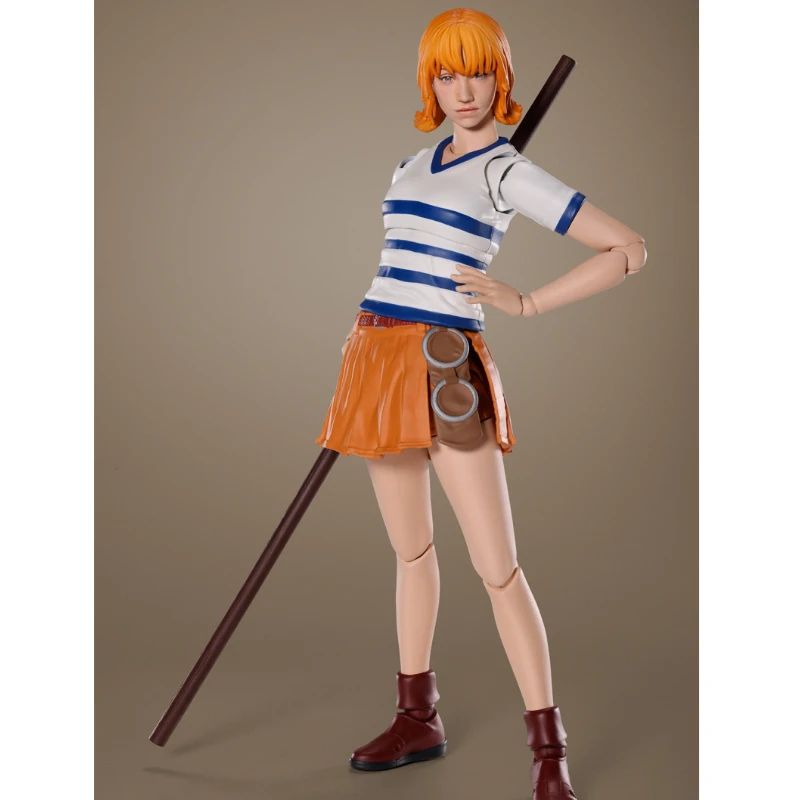 В наличии оригинальные Bandai One Piece SHF Nami фигурки анимации игрушки подарки модель