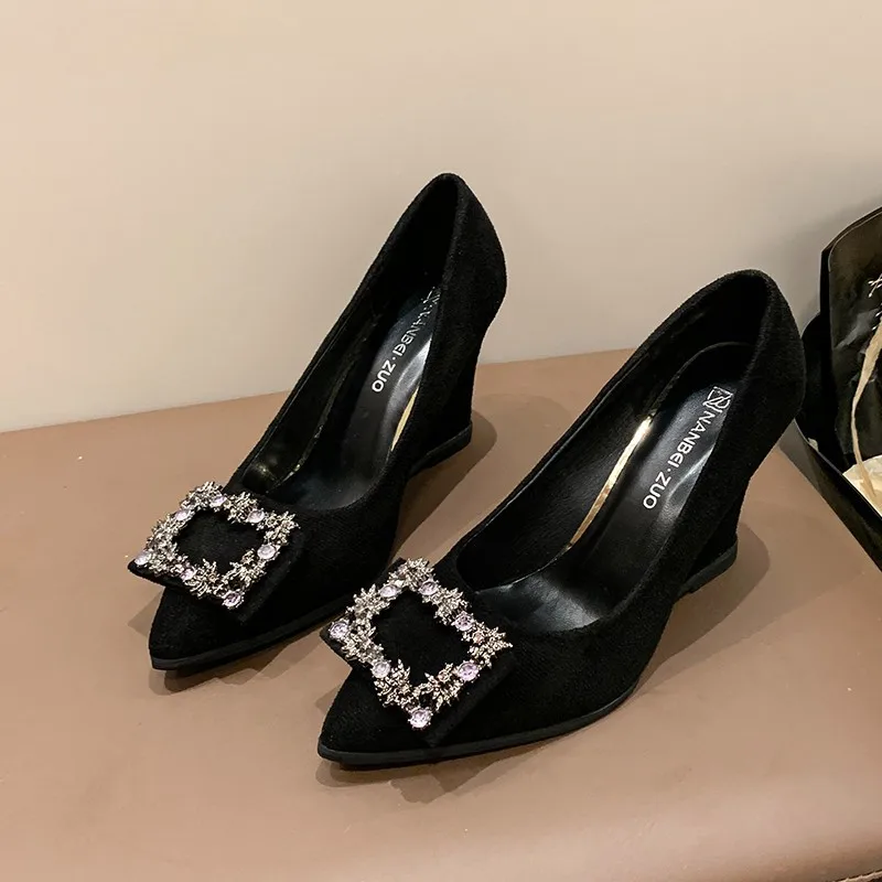 Туфли без шнуровки женские офисные туфли на каблуке сексуальные туфли-лодочки