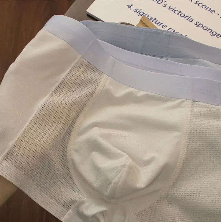 2023 Fashion Men Breathable Soft Simple Boys Underpants Underwear With Flat Bottom Boyfriend Cotton Modal Solid Patchwork