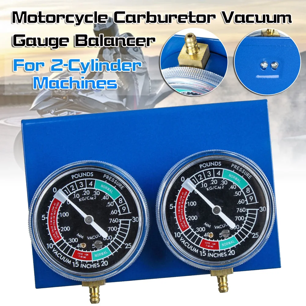 

High Quality 2*Motorcycle Carburetor Vacuum Gauge Balancer Synchronizer Tool W/Hose Kit Brand New Fast delivery