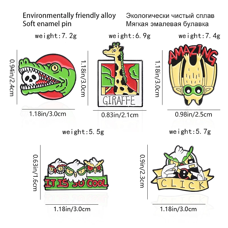 Эмалированная брошь в виде маленького животного на заказ значок лацкан сумки