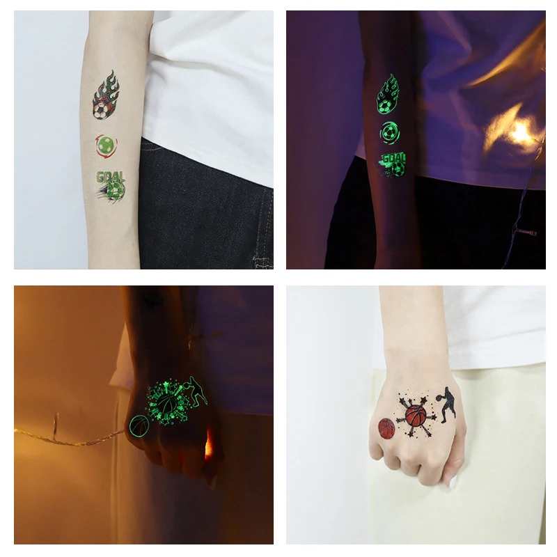 Светящиеся В Темноте Временные Татуировки Для Футбольных Трофей Стиле Регби