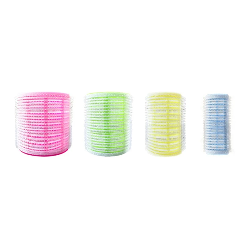 

4PCS Hair Roller Self Grip Holding Rollers Hairdressing Curlers Sticky Curling DIY Curly Hair Styling Tool for Women Girls Home