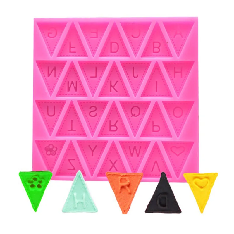 

Triangle Letter Shape Silicone Chocolate Mold Wedding Candy Baking Moulds Kitchen Decorations Cooking Cake Turn Sugar Fudge Tool